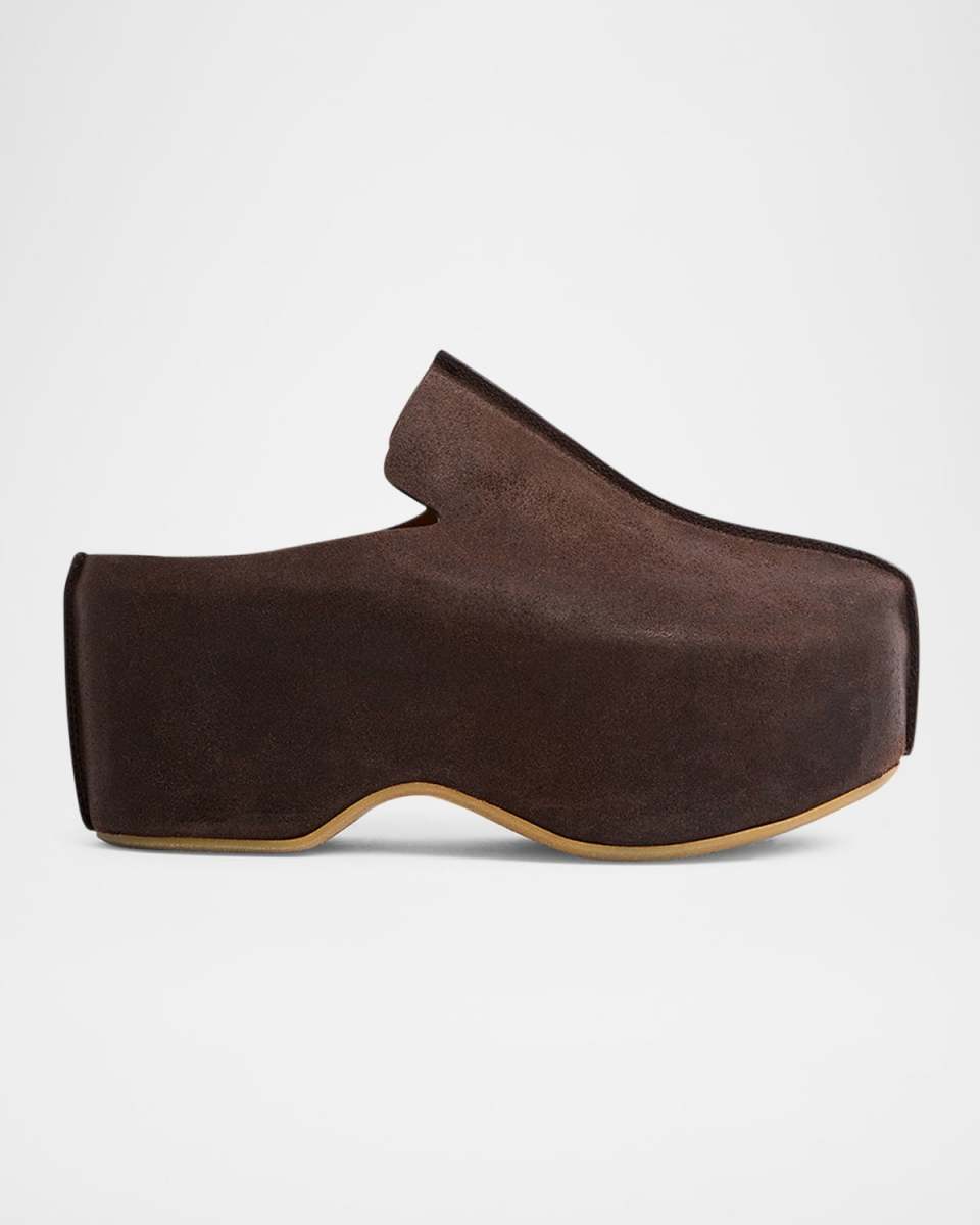 Suede Platform Clogs